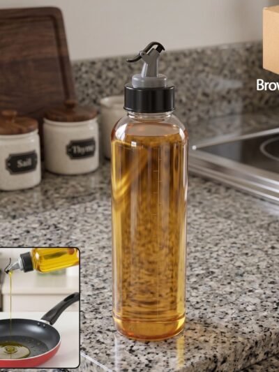 Oil Dispenser Bottle with Flip Top Spout � 900ml, Leakproof & Easy to Use