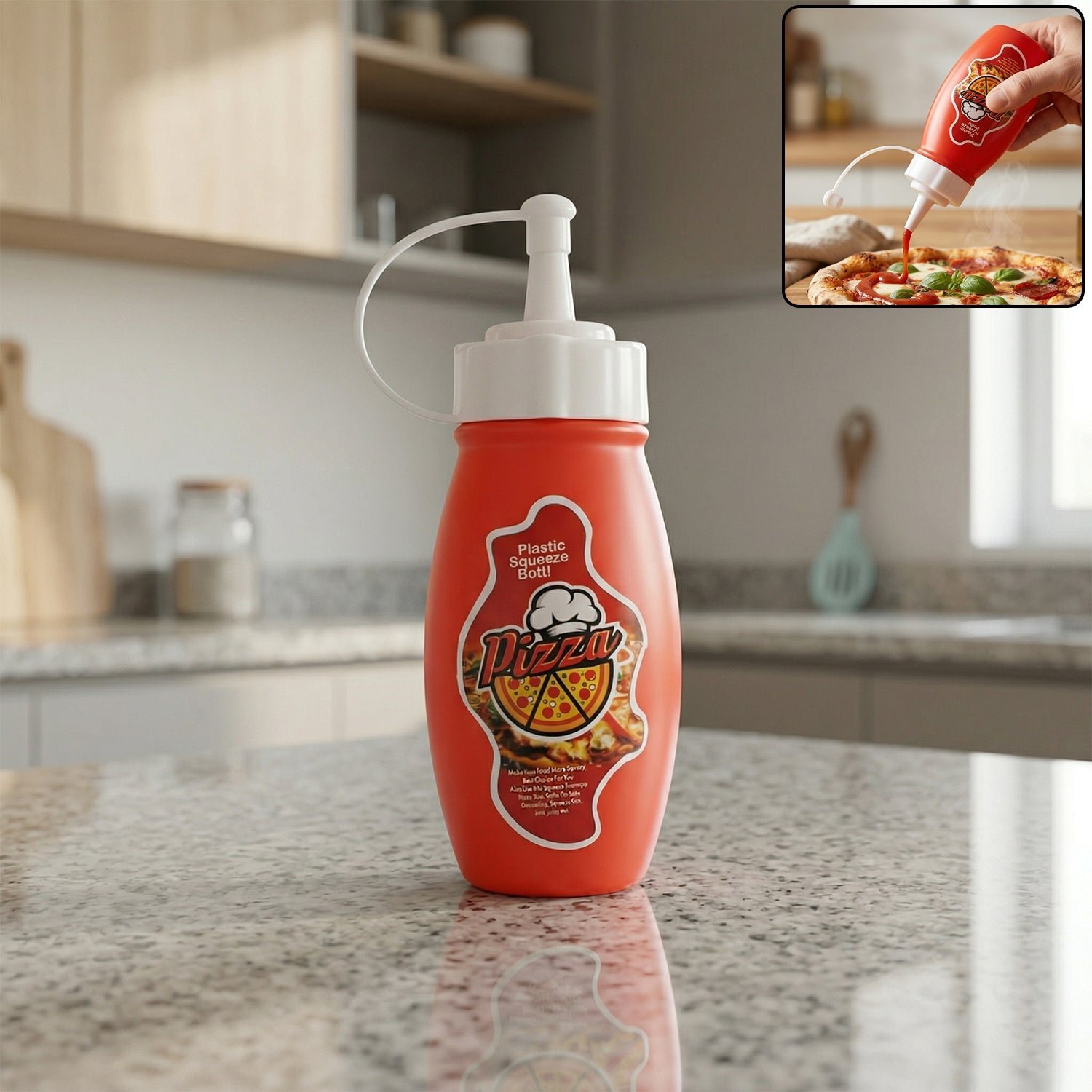 Small Plastic Squeeze Sauce Bottle � Easy dispensing for condiments
