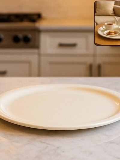 Large Round Serving Plate – Durable Multi-Purpose Tray 33cm