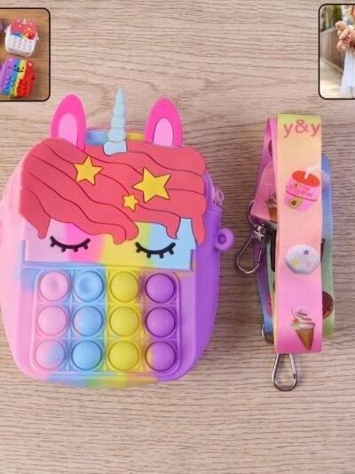 Kids Pop It Shoulder Bag – Fun Silicone Fidget Toy & Storage