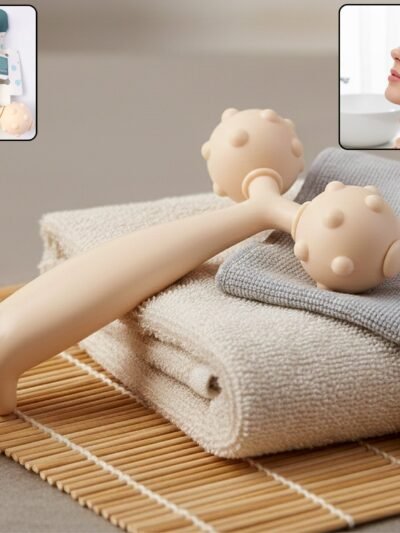 Facial and Body Massage Roller – Dual Ball Skin Toner