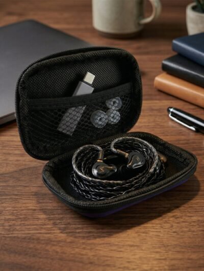 Portable Earphone Case – Compact Travel Organizer for Gadgets