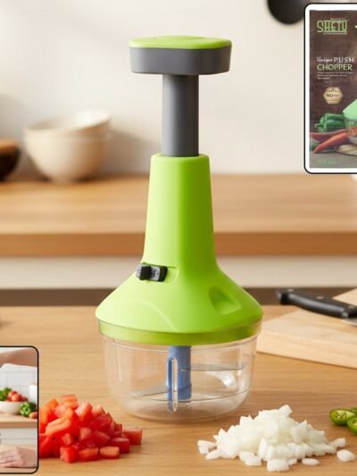 Push-Down Vegetable Chopper – 750 ml High Capacity Manual Cutter