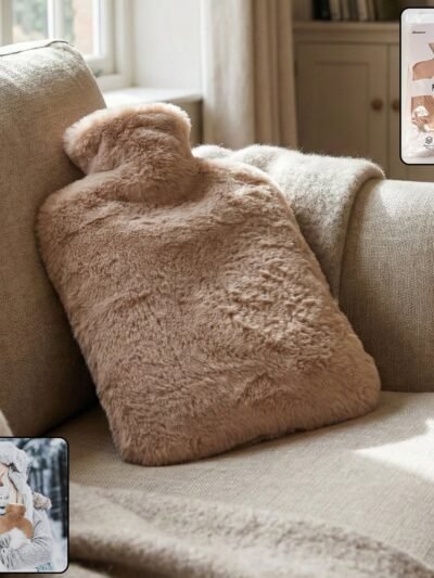 PVC Hot Water Bag – Soft Fur Cover for Pain Relief & Warmth
