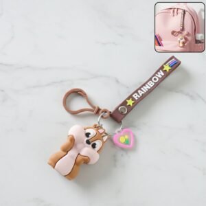 Cartoon Animal Silicone Keychain – Cute Rainbow Strap Accessory