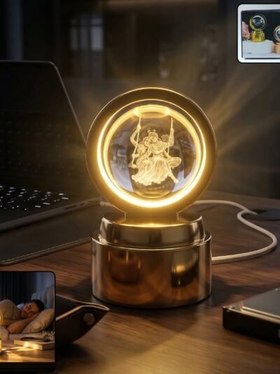 3D Religious Design Crystal Ball LED Night Lamp – Peaceful Decorative Light
