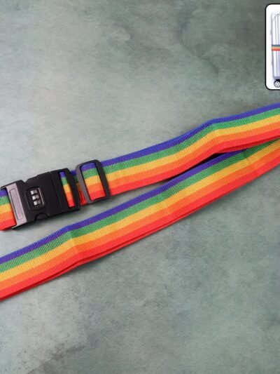 Rainbow Luggage Strap – Secure & Identify Your Bags with Lock