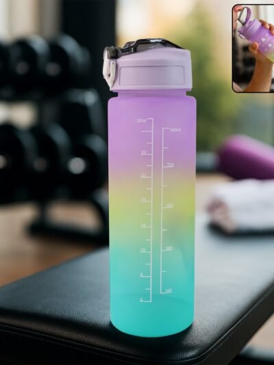 Motivational Water Bottle with Straw & Time Marker | Hydrozilla