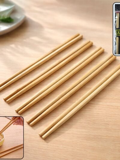 Bamboo Chopsticks Set – Premium Reusable 5 Pairs for Dining