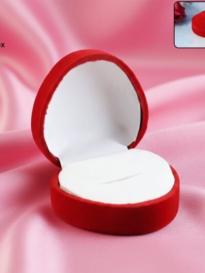 Heart-Shaped Velvet Jewellery Ring Box – Elegant Luxury Gift Case