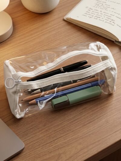 Transparent PVC Pencil Case � Stylish & Durable Stationery Organizer