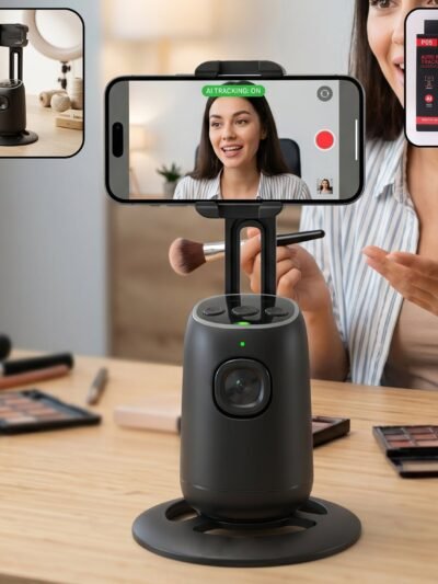 AI Face Tracking Mobile Holder � Hands-Free 360� Video Streaming