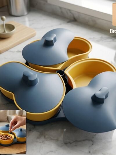 Multipurpose Snack Serving Tray with Lid � Elegant & Convenient