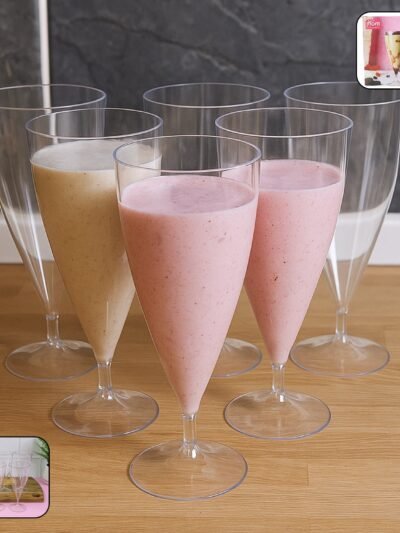 Plastic Shake Coco Glass Set – Durable, Lightweight 230ML (6 pcs)