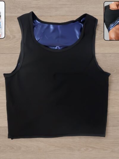Men's Sweat Shaper Tank Top – Slim Fit Neoprene Vest for Weight Loss