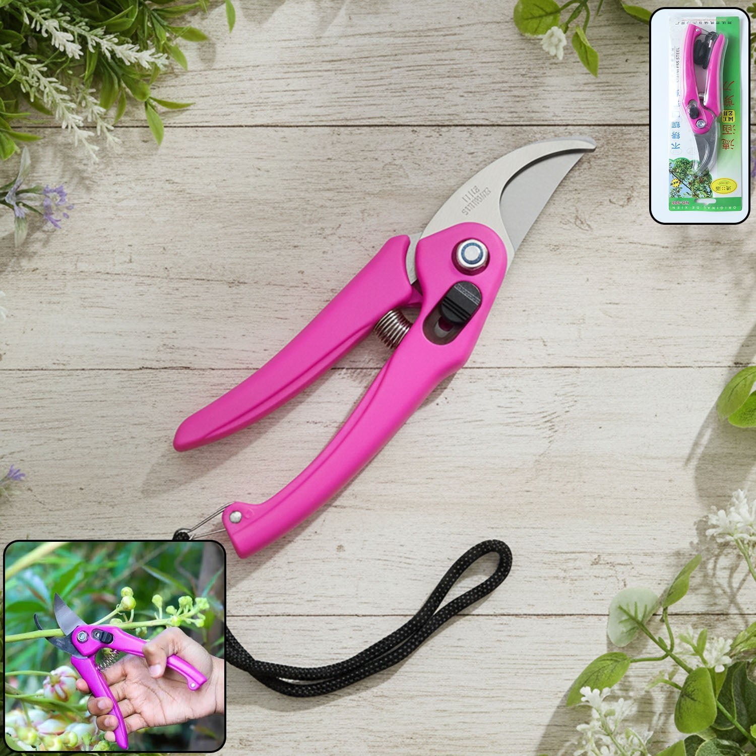 Garden Scissors – Soft Grip Stainless Steel Pruner | Grow Garden Tools