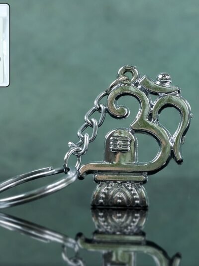 Om Shivling Metal Keychain – Durable Spiritual Pocket Charm