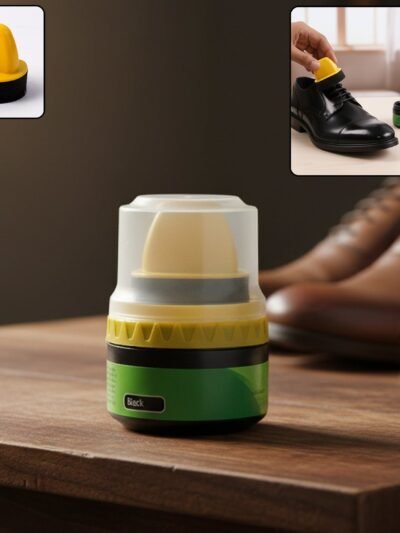 Black Shoe Polish Cream – Built-in Sponge for Easy Application