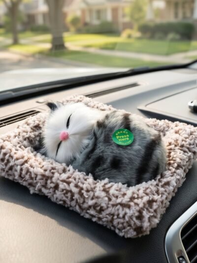 Cute Plush Cat Showpiece � Perfect for Car & Home Decor