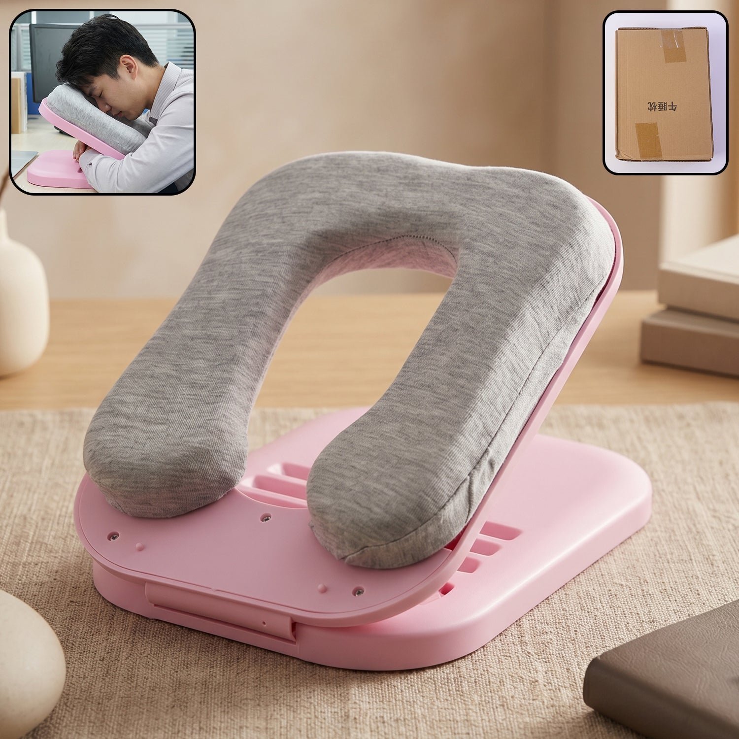Foldable Soft Nap Doughnut Pillow � Compact Neck Support Cushion