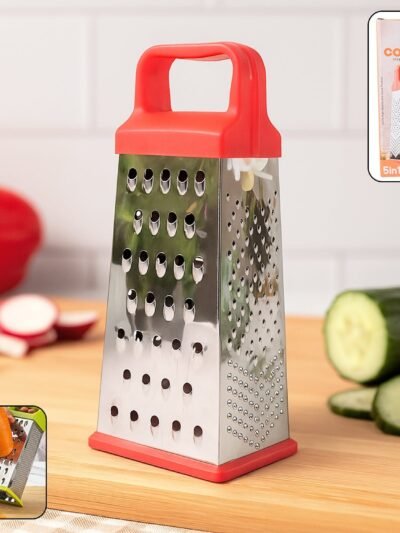 Stainless Steel Grater 5-in-1 – Comfort & Versatility