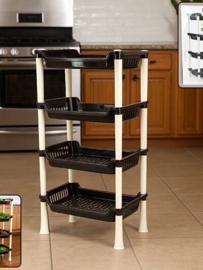 Plastic Storage Rack – 4-Layer Multi-Purpose Organizer
