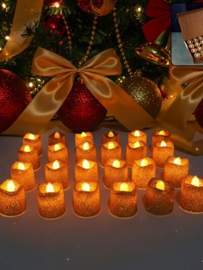 LED Tealight Candles – Safe Flameless Decorative Set of 24
