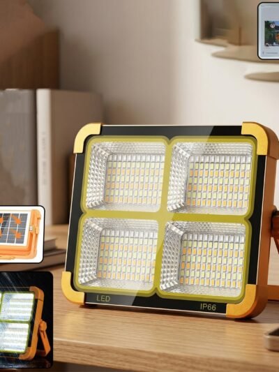 High Power Solar LED Flood Light – Rechargeable Outdoor Security