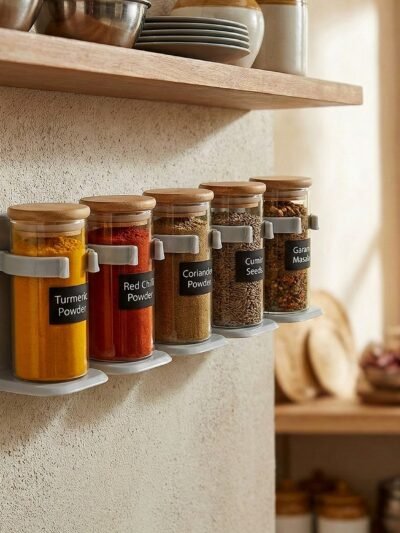 Wall Mounted Spice Rack Organizer – Space-Saving Kitchen Storage