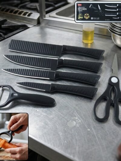 Kitchen Knife Set – Complete 6-in-1 Multipurpose Tool for Home & Kitchen