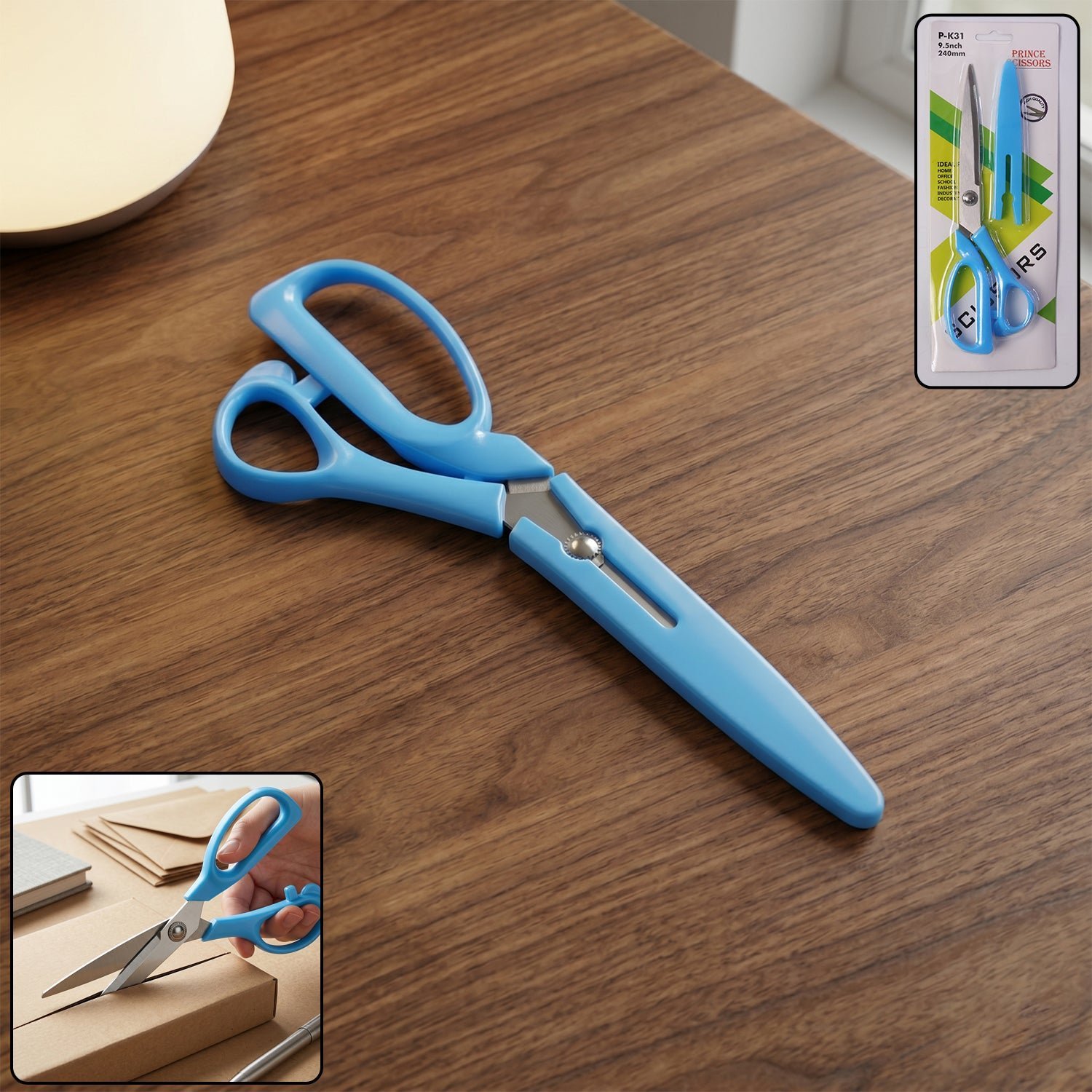 Stainless Steel Scissors – 9.5 Inch Ergonomic Craft | Craftily