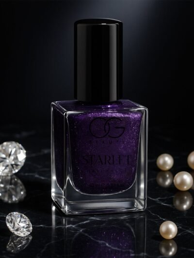 Purple Dazzle Glitter Nail Paint – Quick-Dry Sparkling Shine