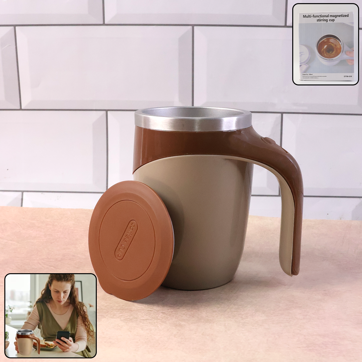 Self-Stirring Coffee Mug – Magnetic Auto-Mix Travel Mug | Mug Wala