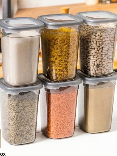 Kitchen Storage Containers – Airtight 6 Pc Set, 1200 ML Each