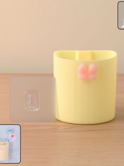 Wall-Mounted Toothbrush Holder – Butterfly Design & Strong Adhesive