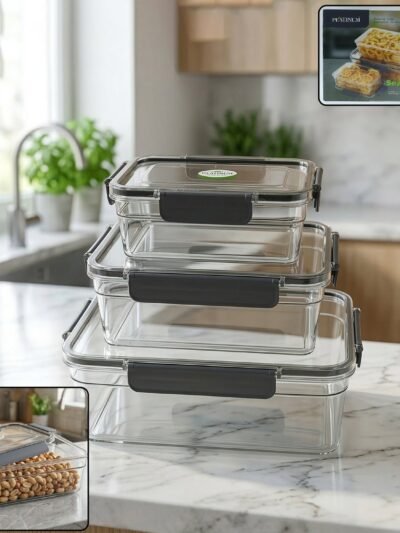Plastic Airtight Food Storage Container Set – Keep Food Fresh and Organized