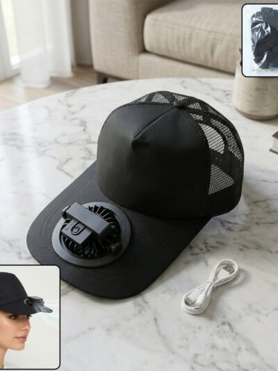 Portable USB Cooling Cap – Personal Airflow System for Summer