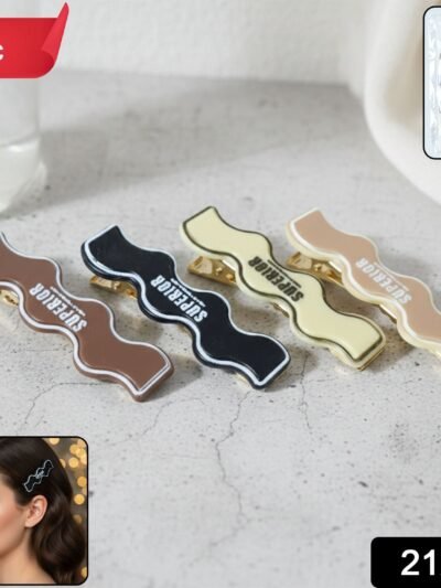 Premium Fashion Hair Clips – Superior Curved Snap Hold Set