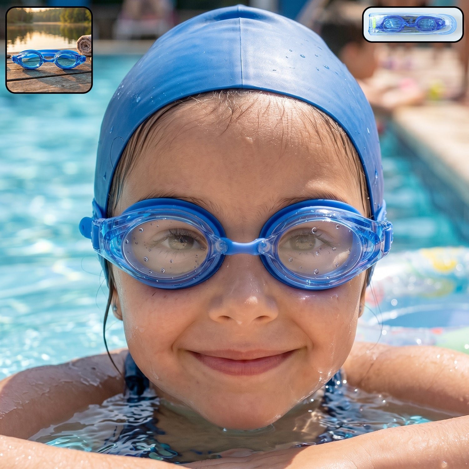 Kids Anti-Fog Swimming Goggles � Adjustable & Clear Vision