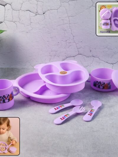 Children’s Tableware Dining Set – Durable Panda Print Meal Kit