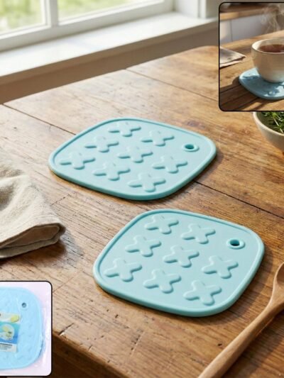 Heat-Resistant Cup Coaster & Hot Pot Pad Set – 2-Piece Durable Protection