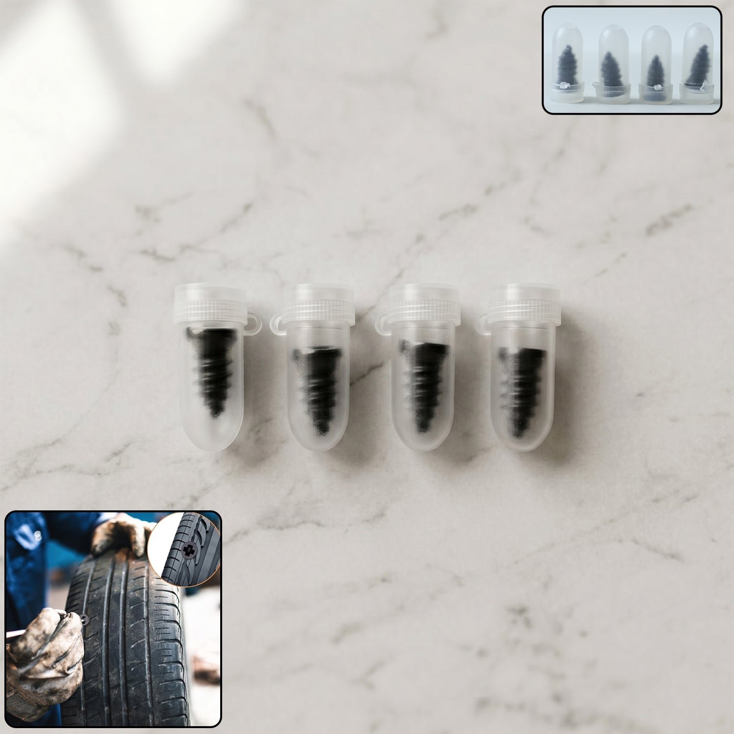 Car & Bike Tubeless Tire Repair Nails � Emergency Quick Fix Kit