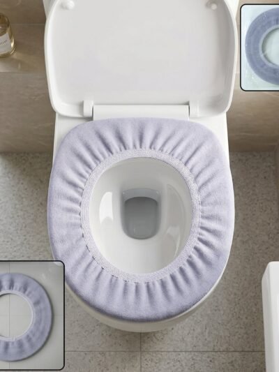 Soft Fabric Elastic Toilet Seat Cover – Washable & Comfortable Fit