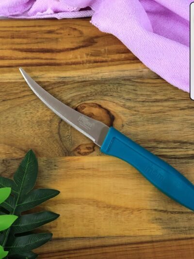 Tomato Knife – Sharp Serrated Curved Blade for Precision Slicing