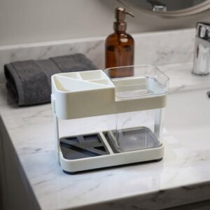 Multipurpose Toothbrush & Toothpaste Stand Holder – Space-Saving Organizer