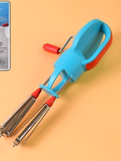 Manual Hand Beater – High-Speed Dual Stainless Steel Whisks