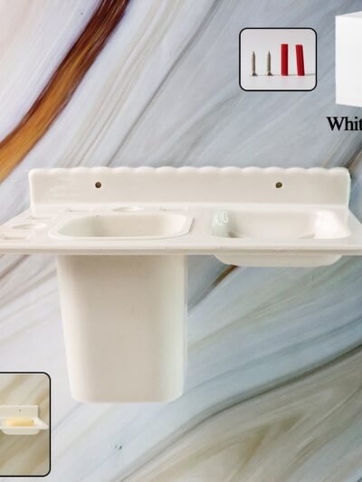 Wall Mounted Toothbrush Holder – 3in1 Multi-Compartment Organizer