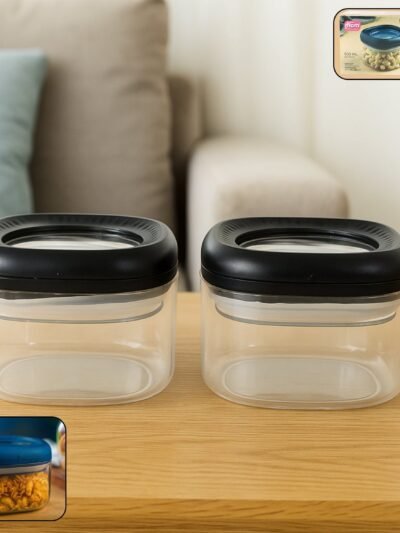 Twist Lock Airtight Storage Containers – 500ml Set of 2