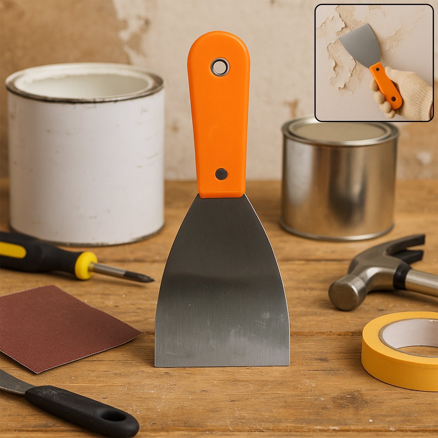 Putty Knife � Soft Grip Handle for Drywall & Painting | BoltForce