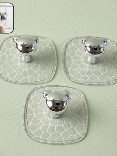 Adhesive Wall Hooks – Strong Clear Hold, No Damage 3 Pc Set